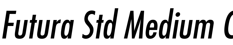 Futura Std Medium Condensed Oblique Font Download Free